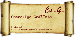 Csereklye Grácia névjegykártya